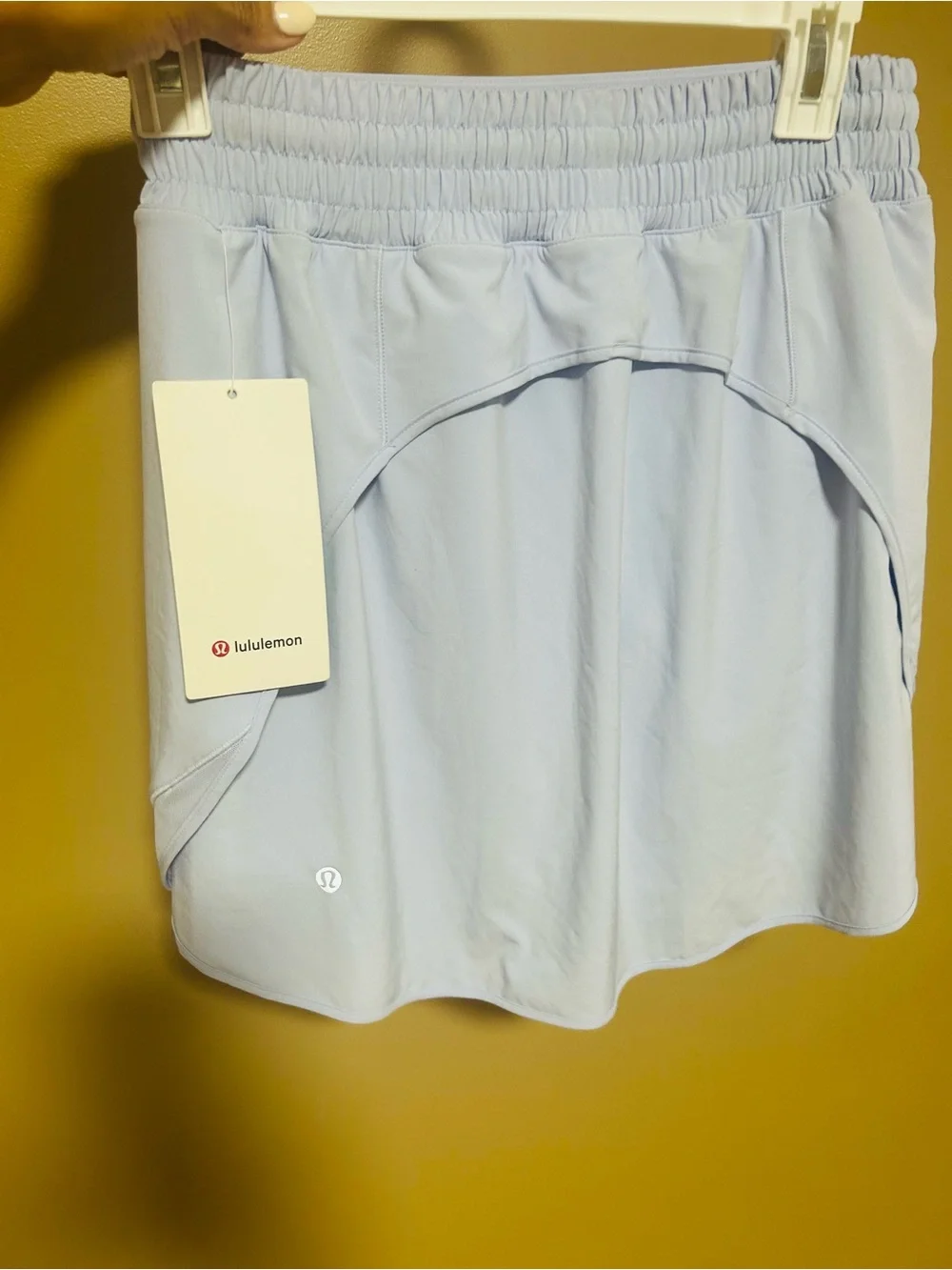 NWT Lululemon Hotty Hot High Rise Skirt / Skort Long (size 6 pastel blue/purple)